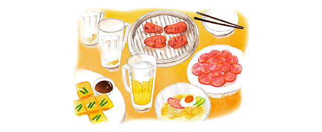 焼き肉屋さんのイラスト