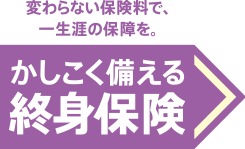 変わらない保険料で、一生涯の保障を。かしこく備える終身保険