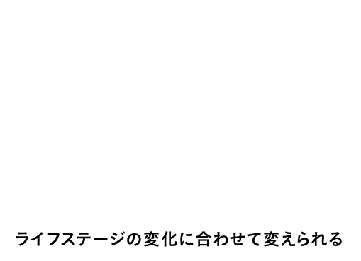 アフラック式 その2 一度保険に入ったら ［これまで］ 見直さず、そのまま継続 → ［これから］ ライフステージの変化に合わせて変えられる