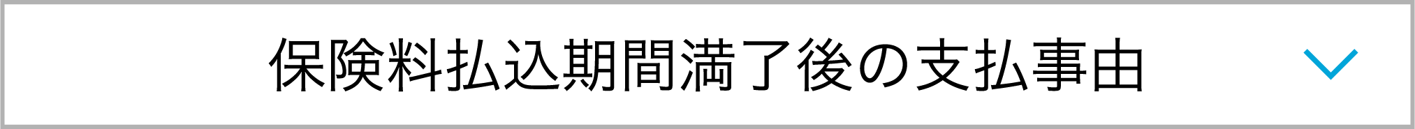 保険料払込期間満了後の支払事由