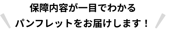 保障内容が一目でわかるパンフレットをお届けします！
